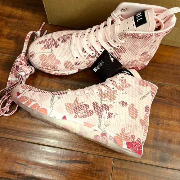 NoBull high top blush cherry blossom trainer shoes - Picture 5 of 8